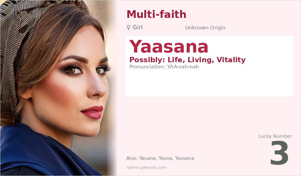 Yaasana Name Meaning and Details