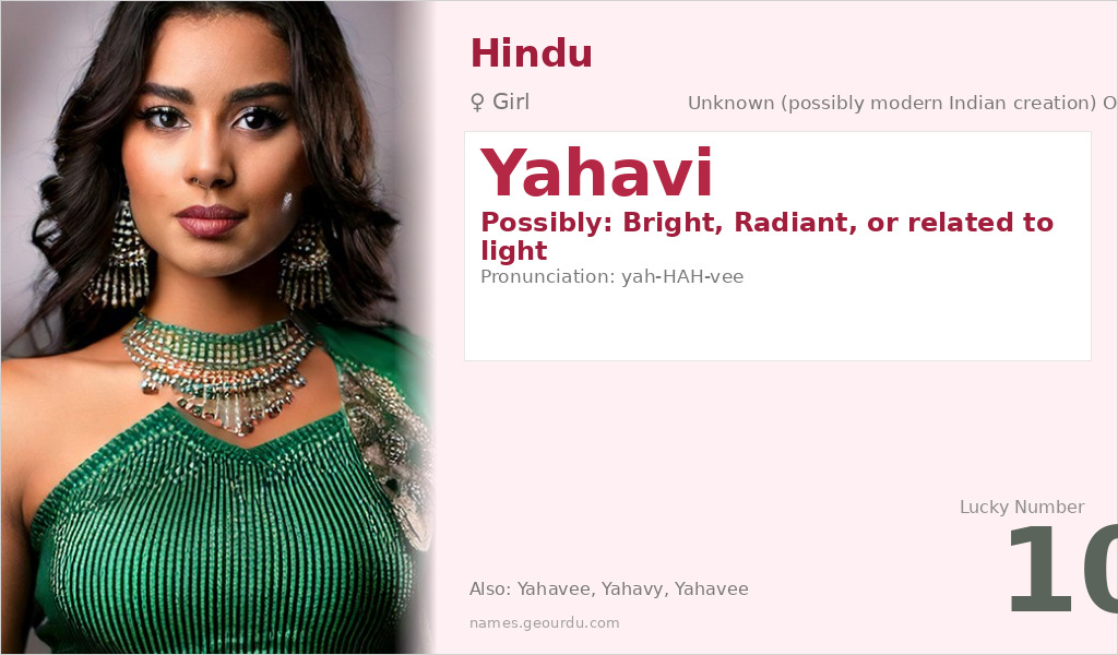 Yahavi Name Meaning and Details