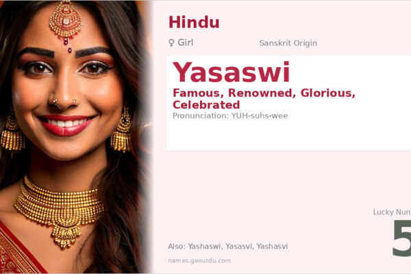 Yasaswi Name Meaning — Sanskrit Origin, Girl Name & Details (2025)