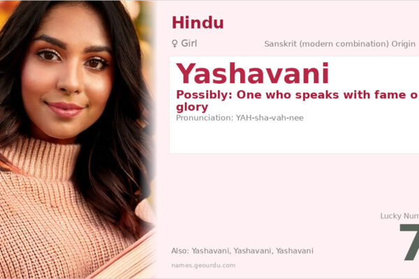 Yashavani Name Meaning — Origin, Gender & Details (2025)