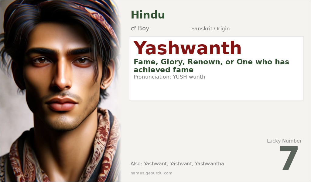 Yashwanth Name Meaning and Details