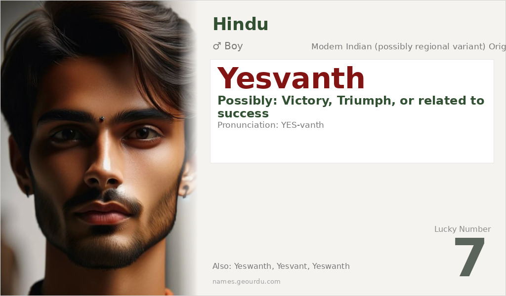 Yesvanth Name Meaning and Details