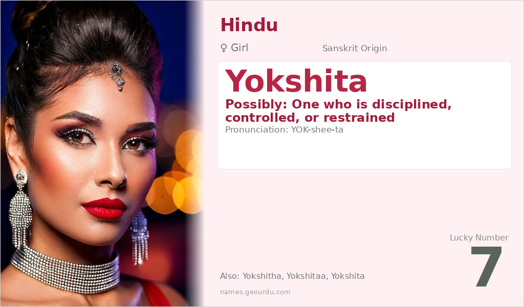 Yokshita Name Meaning and Details