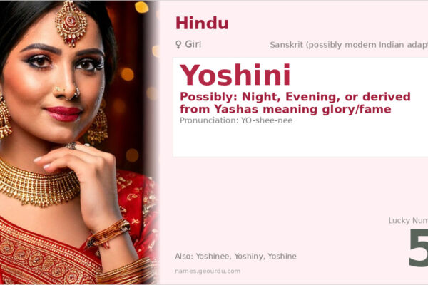 Yoshini Name Meaning — Origin, Gender & Details (2025)