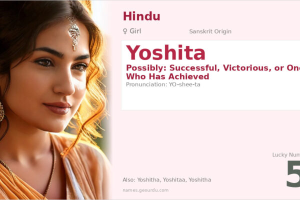 Yoshita Name Meaning — Origin, Gender & Details (2025)