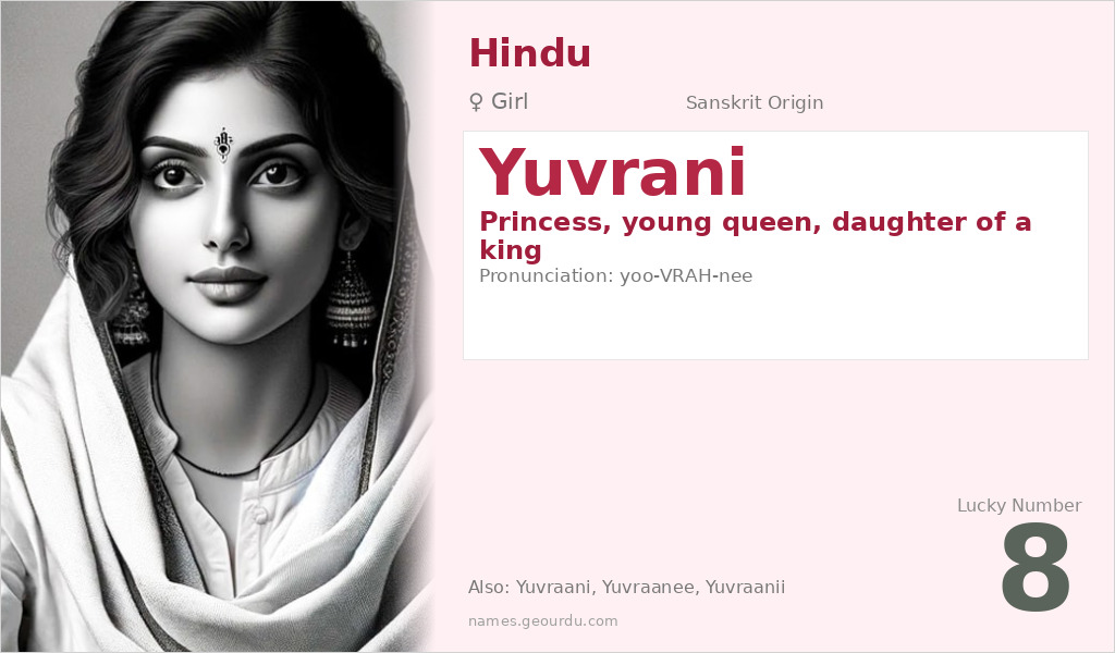 Yuvrani Name Meaning and Details