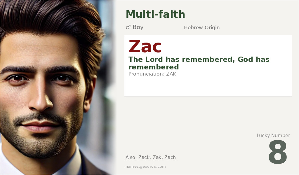 Zac Name Meaning and Details