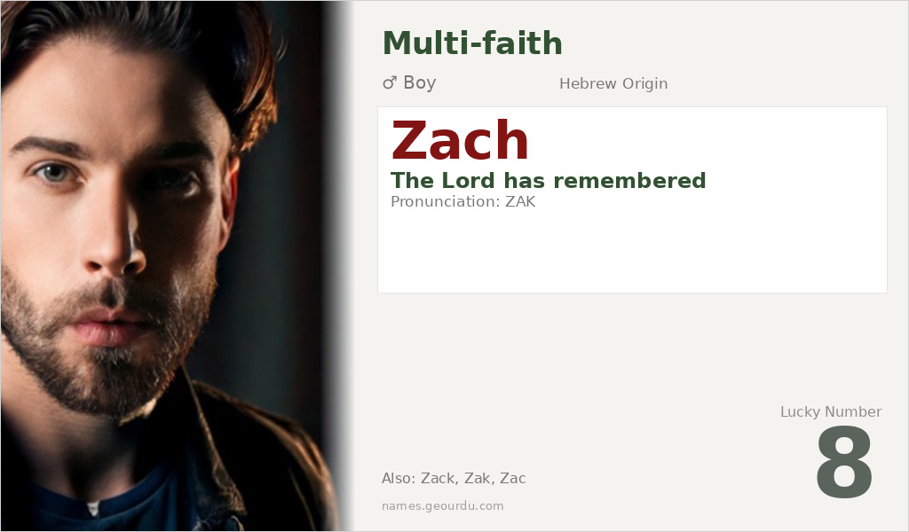 Zach Name Meaning and Details