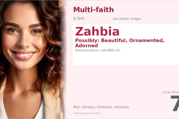 Zahbia Name Meaning — Origin, Gender & Details (2025)