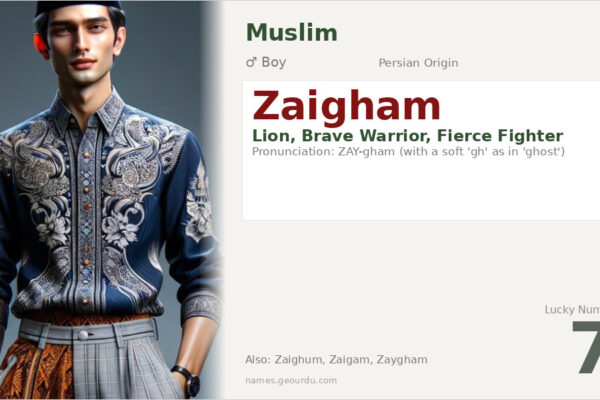 Zaigham Name Meaning — Persian Origin, Boy Name & Details (2025)
