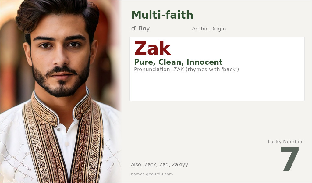 Zak Name Meaning and Details