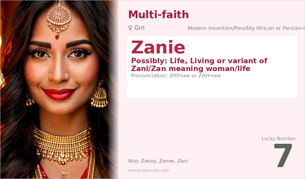Zanie Name Meaning and Details