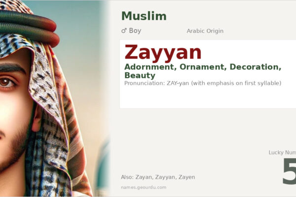 Zayyan Name Meaning — Arabic Origin, Boy Name & Details (2025)