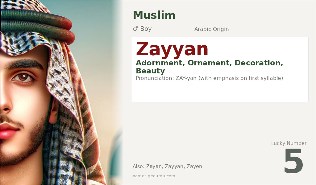 Zayyan Name Meaning and Details