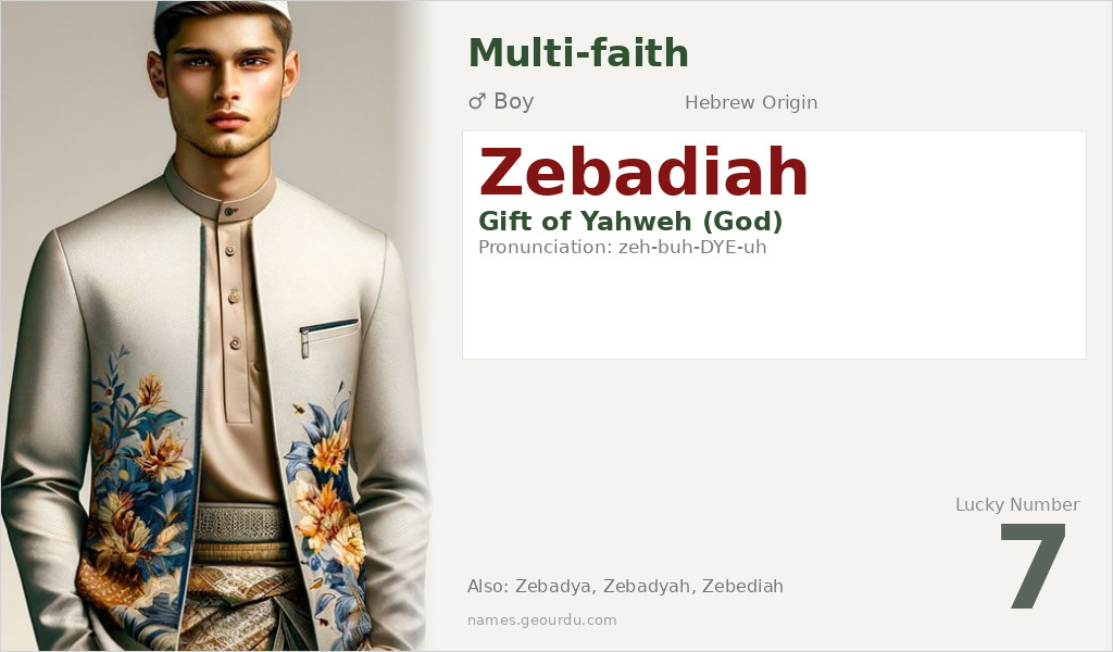 Zebadiah Name Meaning and Details