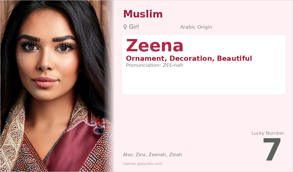 Zeena Name Meaning and Details
