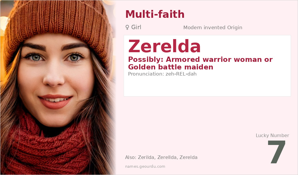 Zerelda Name Meaning and Details