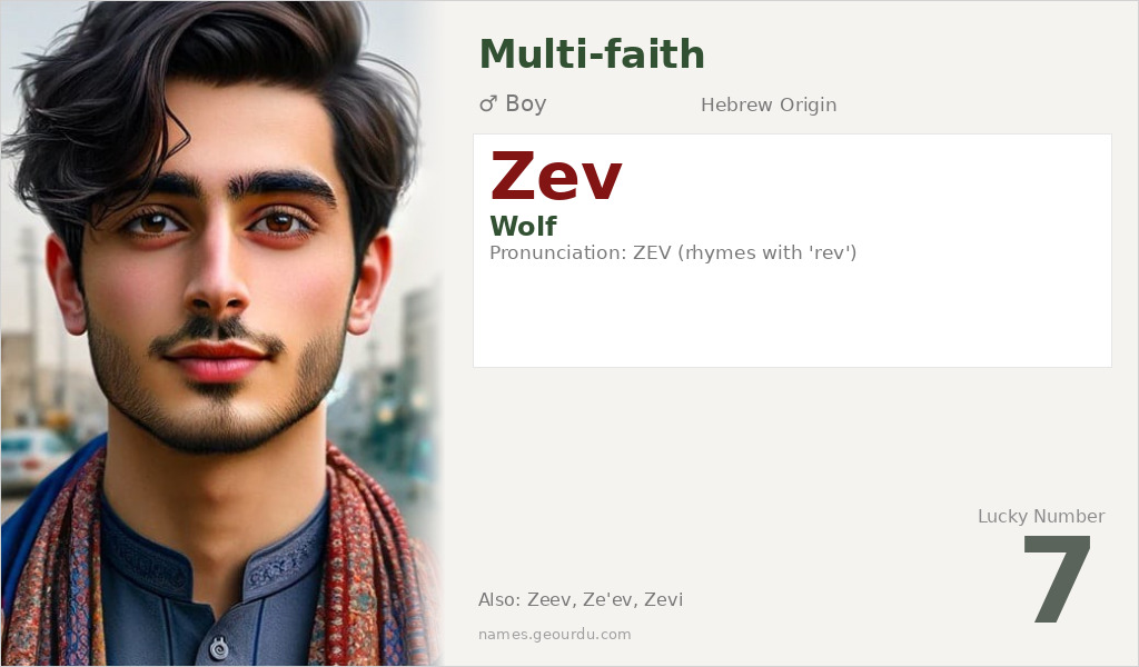 Zev Name Meaning and Details