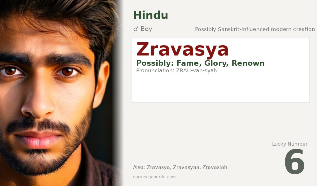 Zravasya Name Meaning and Details