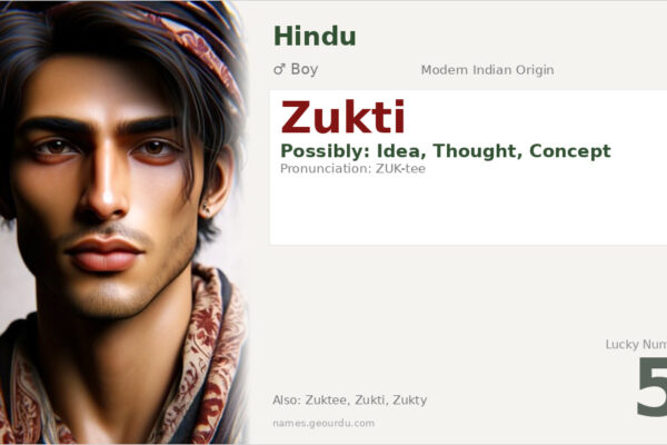 Zukti Name Meaning — Origin, Gender & Details (2025)